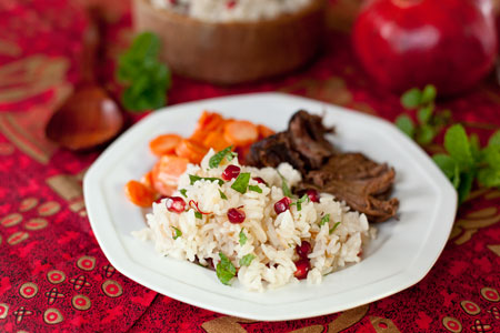mint-pomegranate-saffron-rice