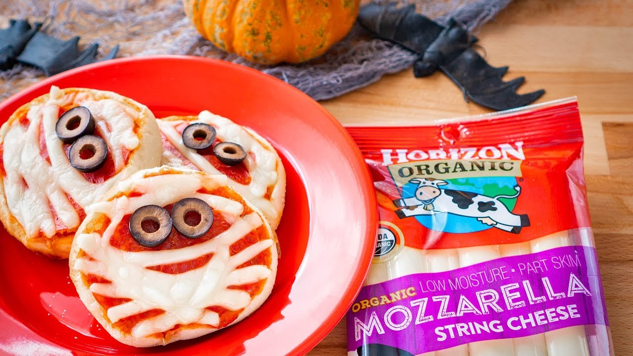 Halloween Pizza Mummies