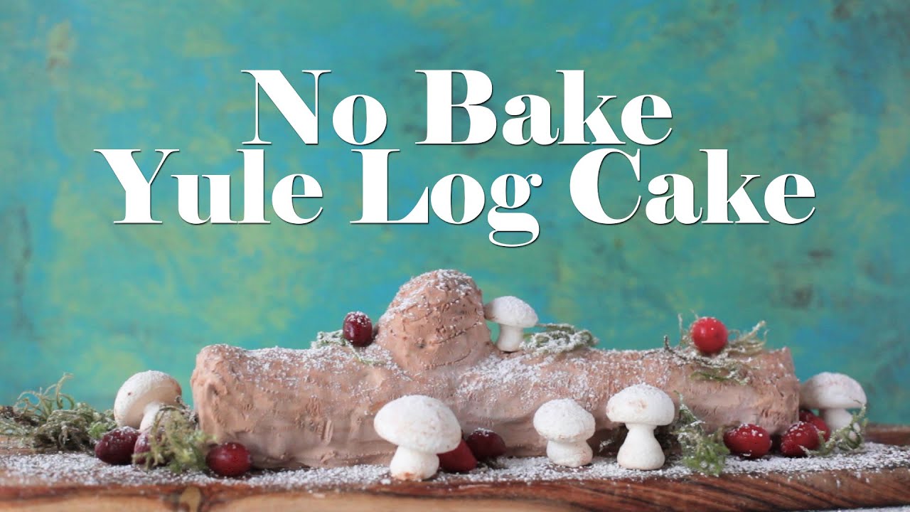 Easy No Bake Yule Log Cake