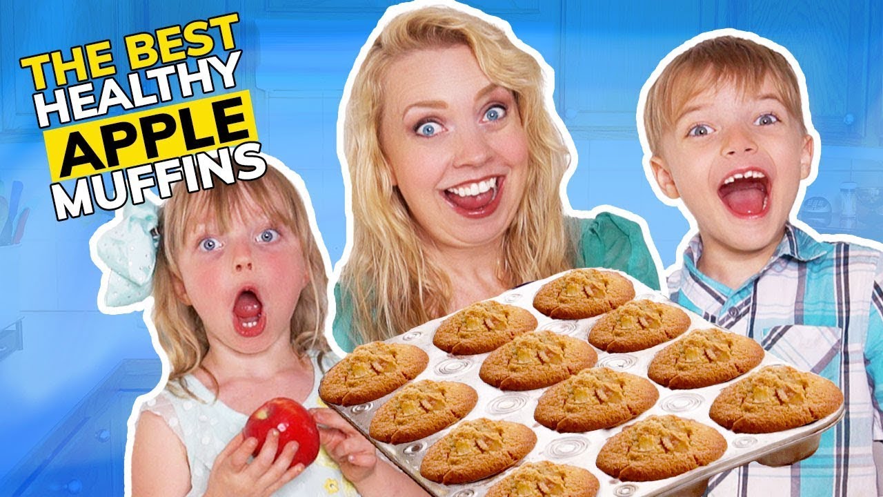 Healthy Apple Muffins Recipe with Coconut Oil, Whole Wheat Flour, Honey, and Cinnamon (DAIRY FREE!)