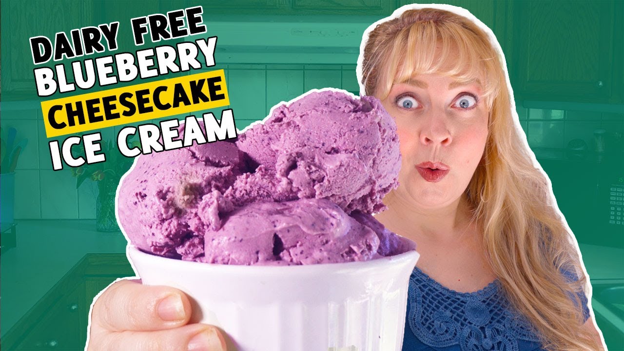 Amazing Blueberry Cheesecake Ice Cream is a Creamy Dairy Free Dessert Recipe!