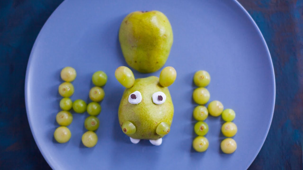 Adorable Hippo Made from a Pear!