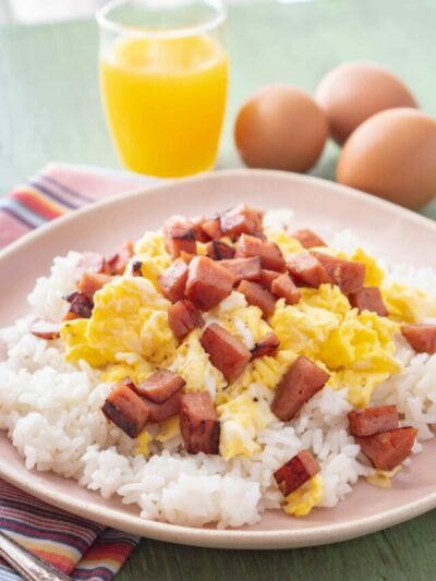Hawaiian Recipe for SPAM Eggs and Rice