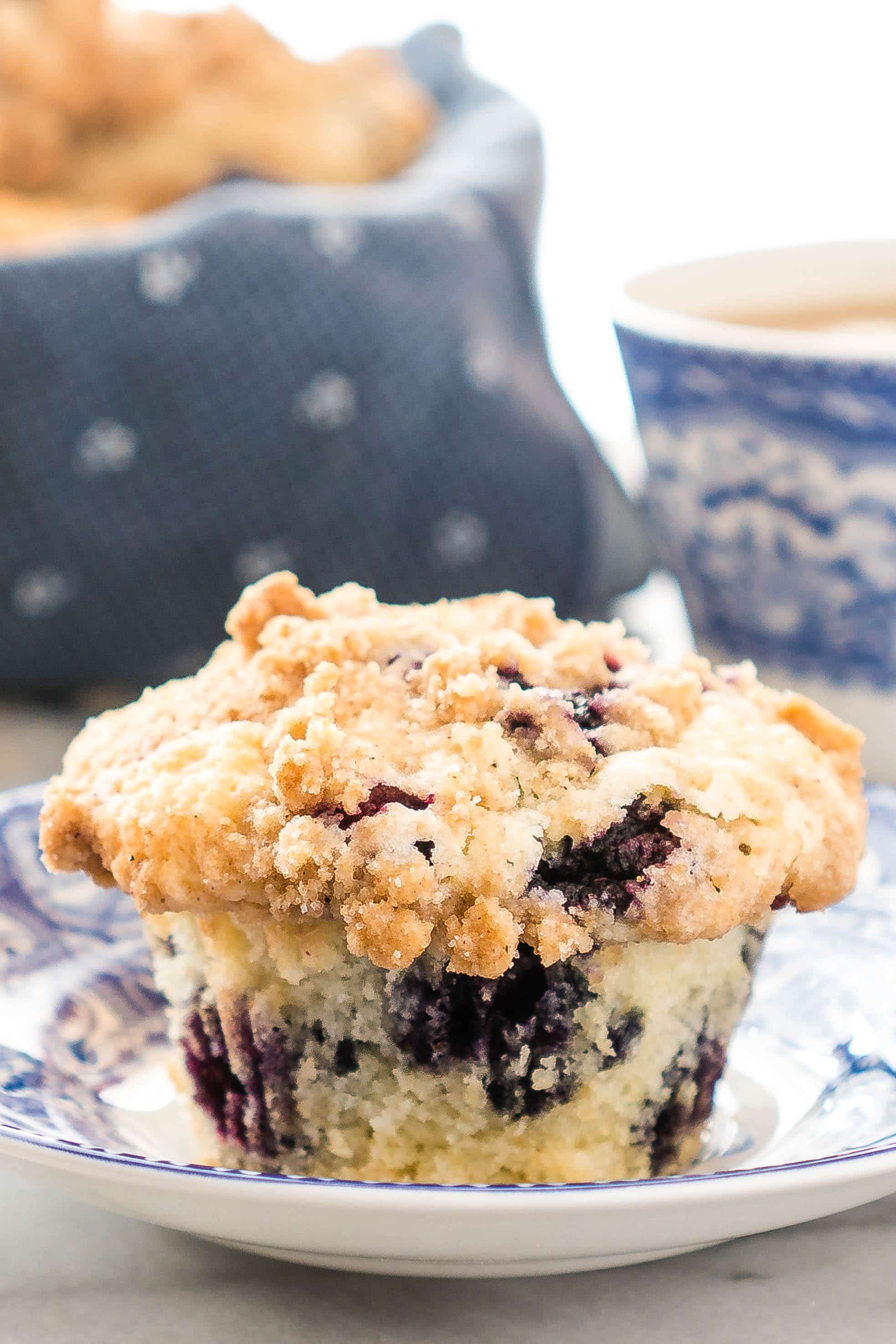 Blueberry Crumble Muffins & DIY Muffin Liners - Flavor From Scratch
