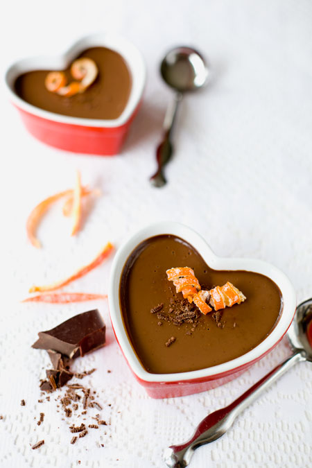 Valentines Day Dessert Orange Chocolate Pudding Recipe