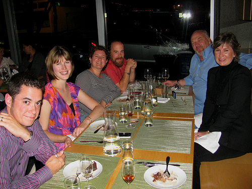 Table of foodbloggers at Springhill in Seattle