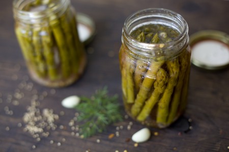 Pickled Asparagus in a jar