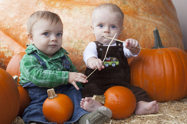 Babies with Pumpkins Fall Photo Shoot | EatingRichly.com