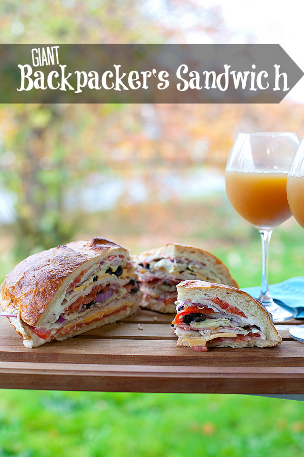 GIANT sandwich that is meant to be squished. Perfect for back packing, or beach trips. | EatingRichly.com