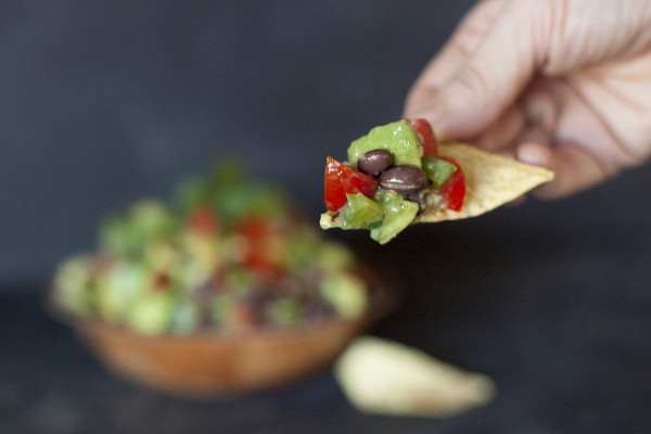 Fresh Tomato and Avocado Salsa. Snacks for your Super Bowl Party (Go Hawks!) EatingRichly.com