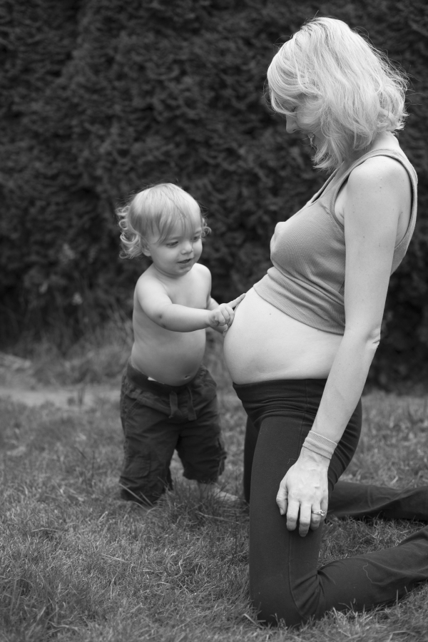 Mom and Toddler Maternity Photo