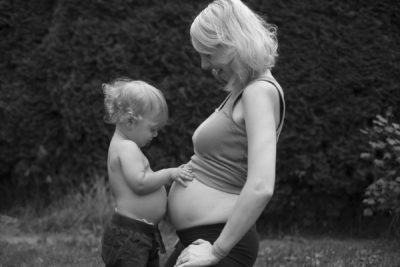 Mom and Toddler Maternity Photo