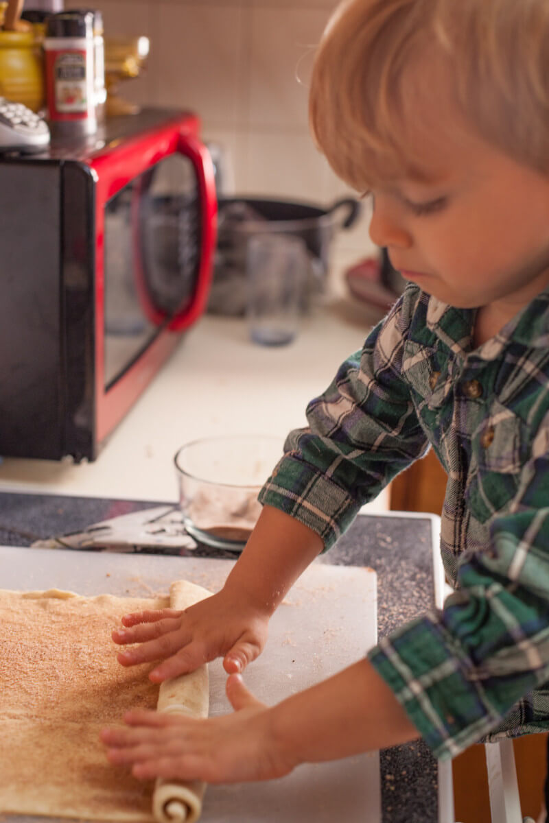 Palmiers are easy French pastries made from puff pastry dough. So simple, my toddler demonstrates how to make them. Try this recipe with your kids today! Part of #MiniChefMondays on EatingRichly.com