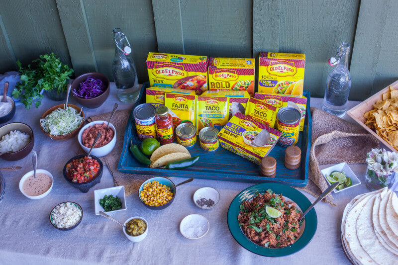 A taco bar is an easy lunch option for a weekend getaway with friends. Check out all the details of our awesome, all expense paid blogger work retreat! #InvigorateRetreat #OldElPaso