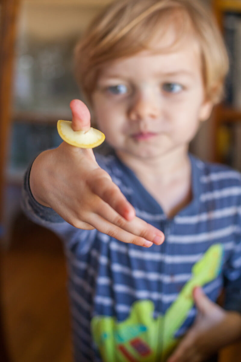 Have a kid who turns their nose up at veggies? Here's one of the easiest way to encourage fruits and vegetables for kids who tend to who refuse them. From EatingRichly.com
