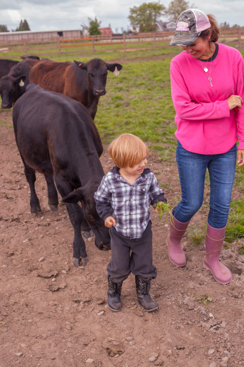 Where does beef come from? Our kids visit a local farm to meet their meat and make sure they understand why we always buy locally raised meat. See the whole story on EatingRichly.com