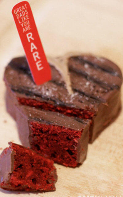 Steak brownie recipe. See all 15 creative edible Father's Day gifts on EatingRichly.com.