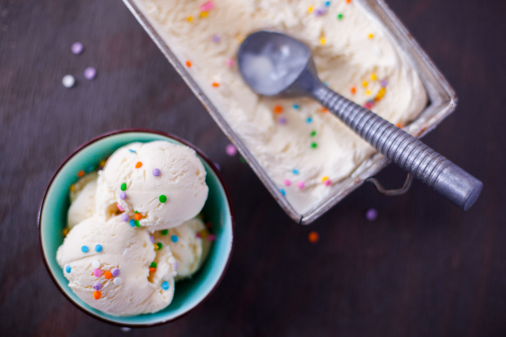 Cake Batter Ice Cream Recipe Eating Richly