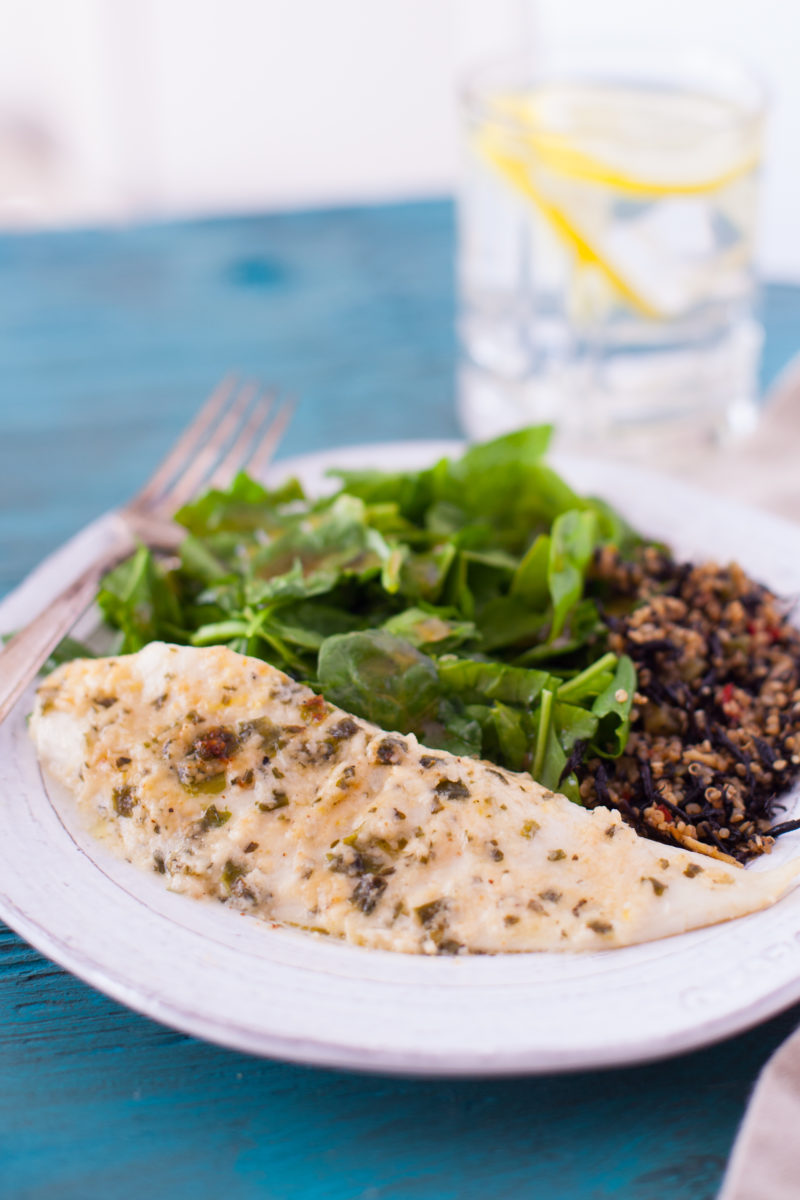 Hands down the best tilapia recipe ever. Flavorful lemon parmesan tilapia is quickly broiled for a delicious tilapia recipe that's 15 minutes start to finish! From EatingRichly.com