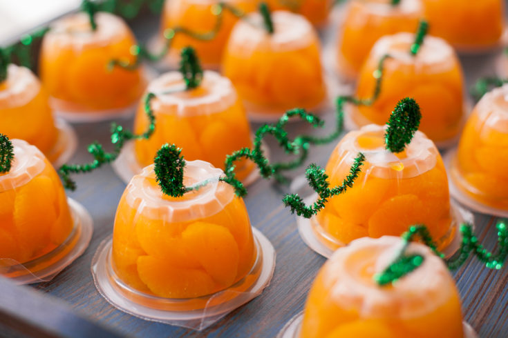 These Halloween fruit cups make an adorable pumpkin patch, perfect for bringing a healthy prepackaged snack to school that's as cute as homemade treats. From EatingRichly.com