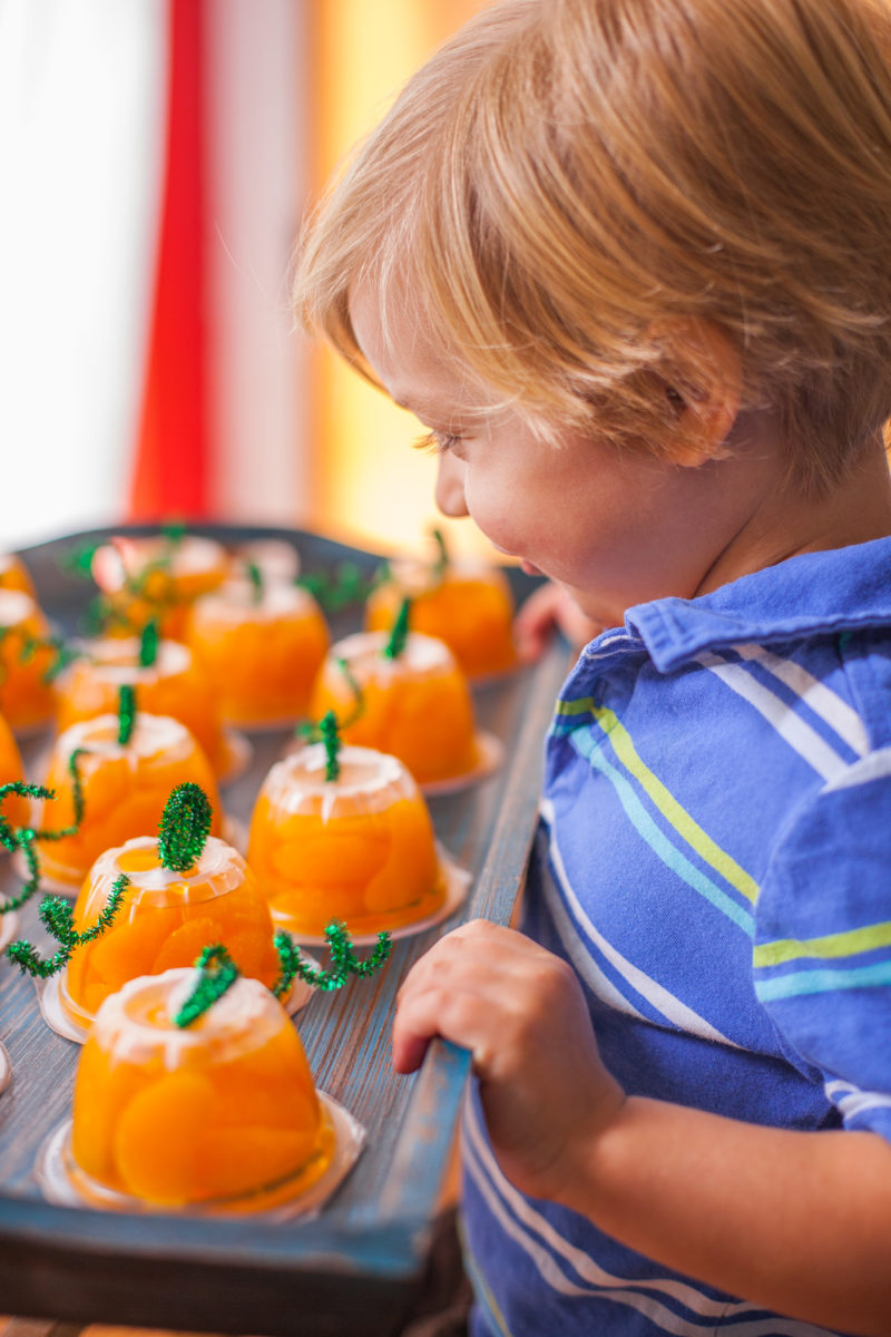 Halloween Fruit Snacks: These Halloween fruit cups make an adorable pumpkin patch, perfect for bringing a healthy prepackaged snack to school that's as cute as homemade treats. From EatingRichly.com
