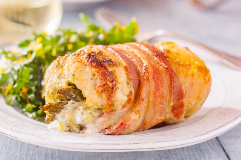 A few simple ingredients, in a beautiful presentation, make bacon and chicken wrapped asparagus perfect for a holiday dinner, or everyday meal. From EatingRichly.com