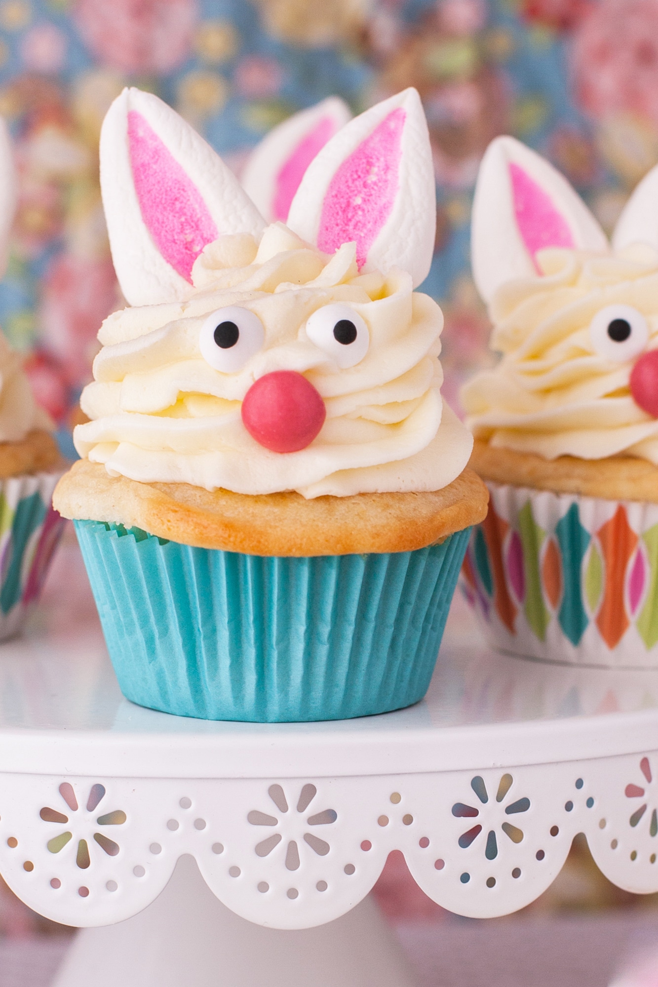 Marshmallow Bunny Cupcakes for Easter - Eating Richly