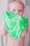 This sensory slime promises HOURS of fun for your toddler or sensory loving kid. From EatingRichly.com