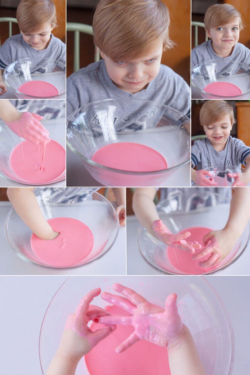 Kids of all ages love making, and playing with, this easy goo recipe. Moms love that it's completely safe for even the youngest toddlers! From EatingRichly.com