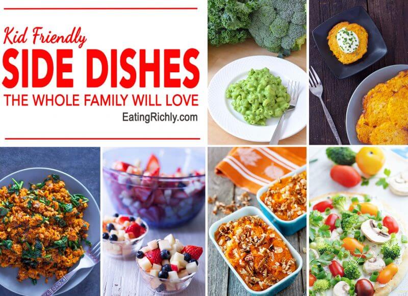 It can be hard to make a meal everyone can enjoy. These delicious side dishes for kids are kid friendly, but still appealing to the whole family. From EatingRichly.com