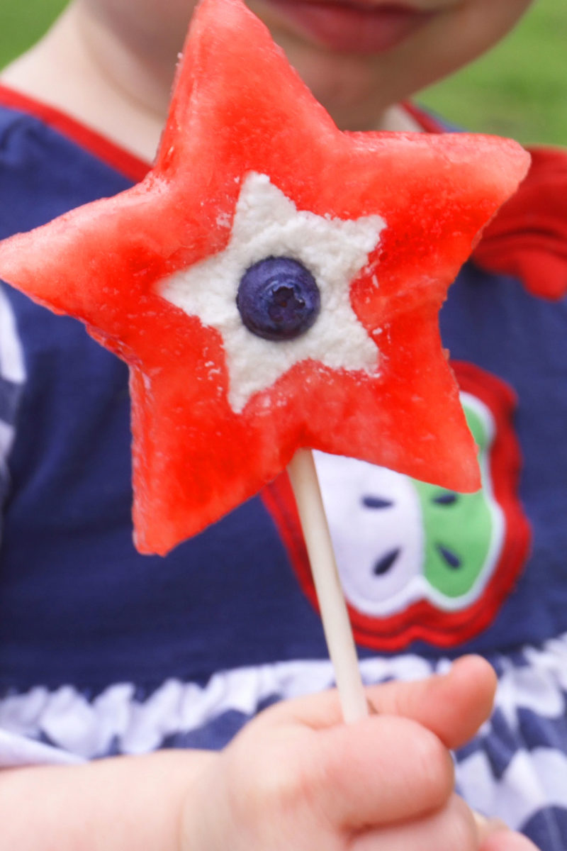 Kids will love making their own cute and healthy treats with this watermelon ice pops recipe.