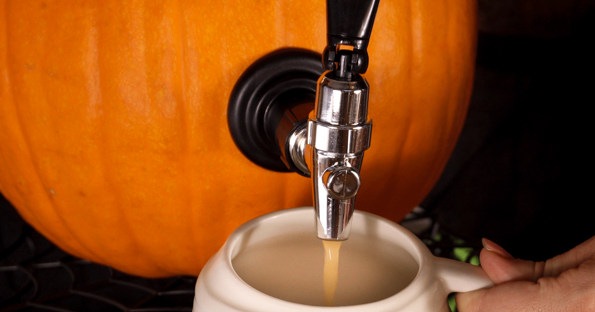 Bourbon Cider Pumpkin Keg for Halloween or Thanksgiving