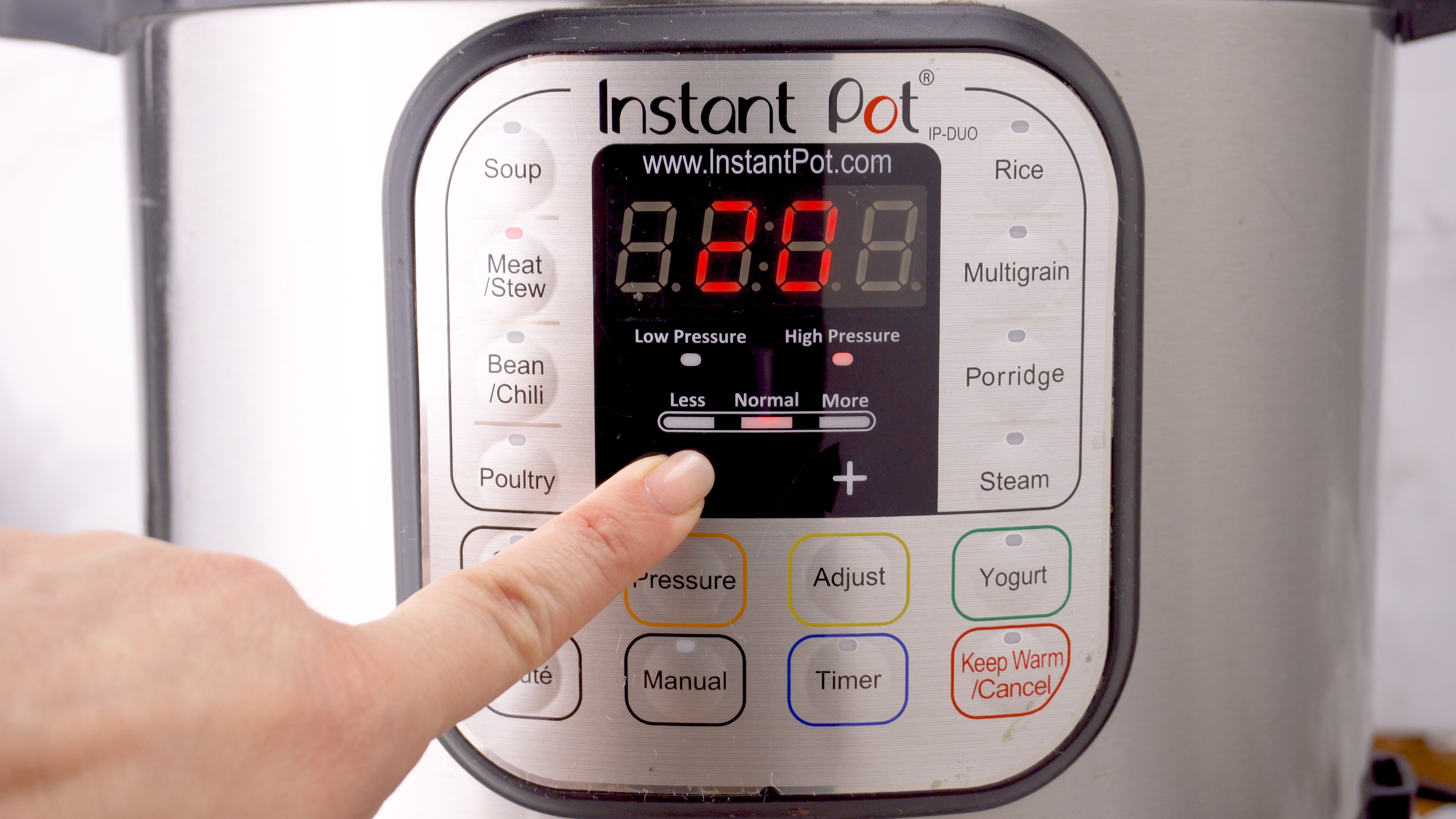 Changing cook time on the Instant Pot
