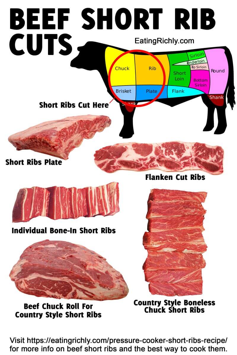 Beef Short Ribs Infographic with Pressure Cooker Short Ribs