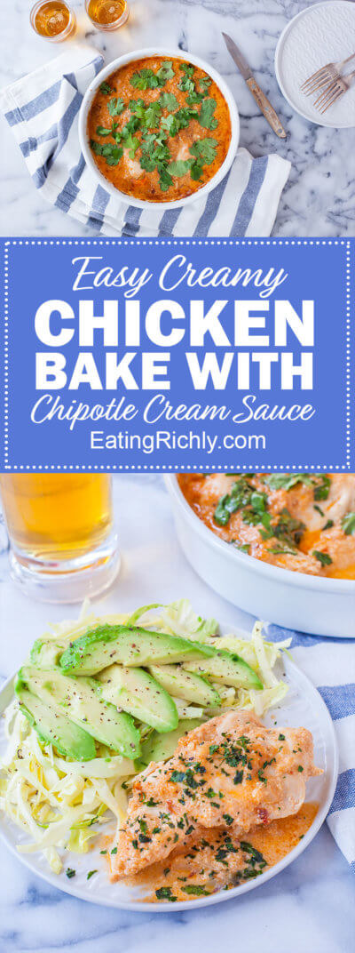 Creamy Chicken Bake with Chipotle Cheese Sauce