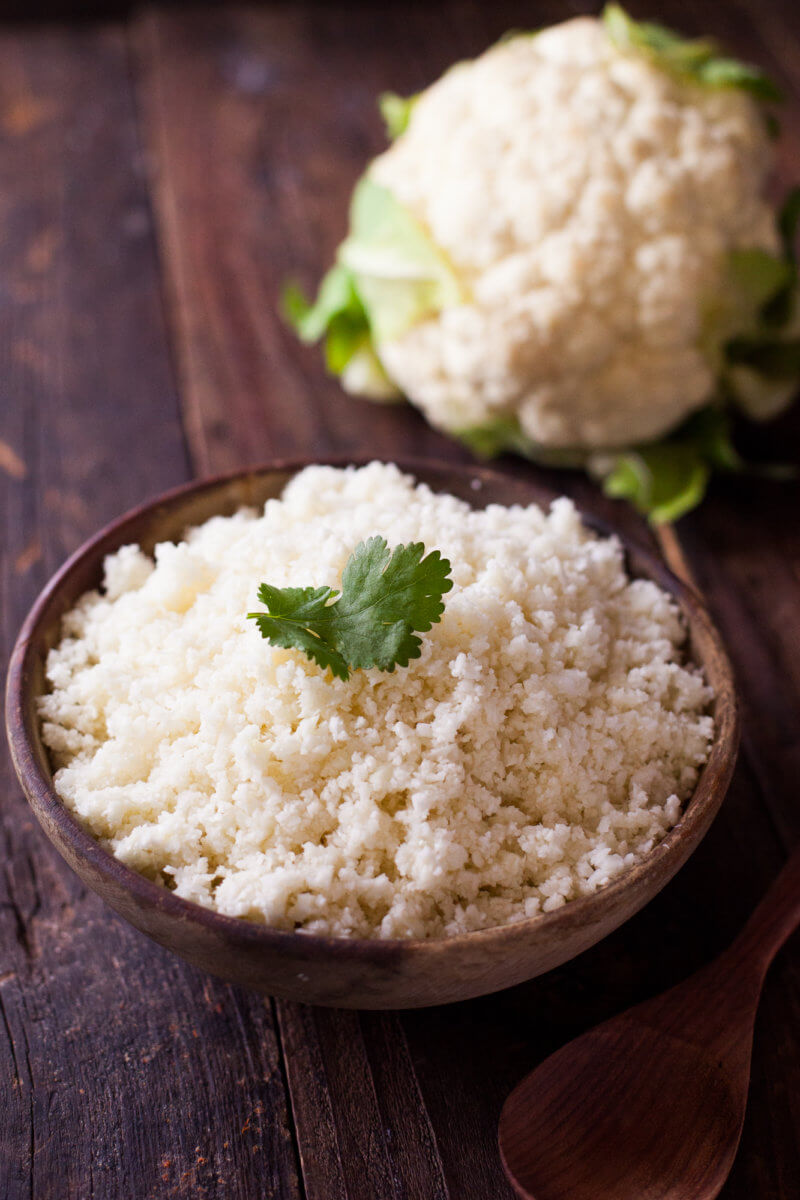 cauliflower rice with parsley