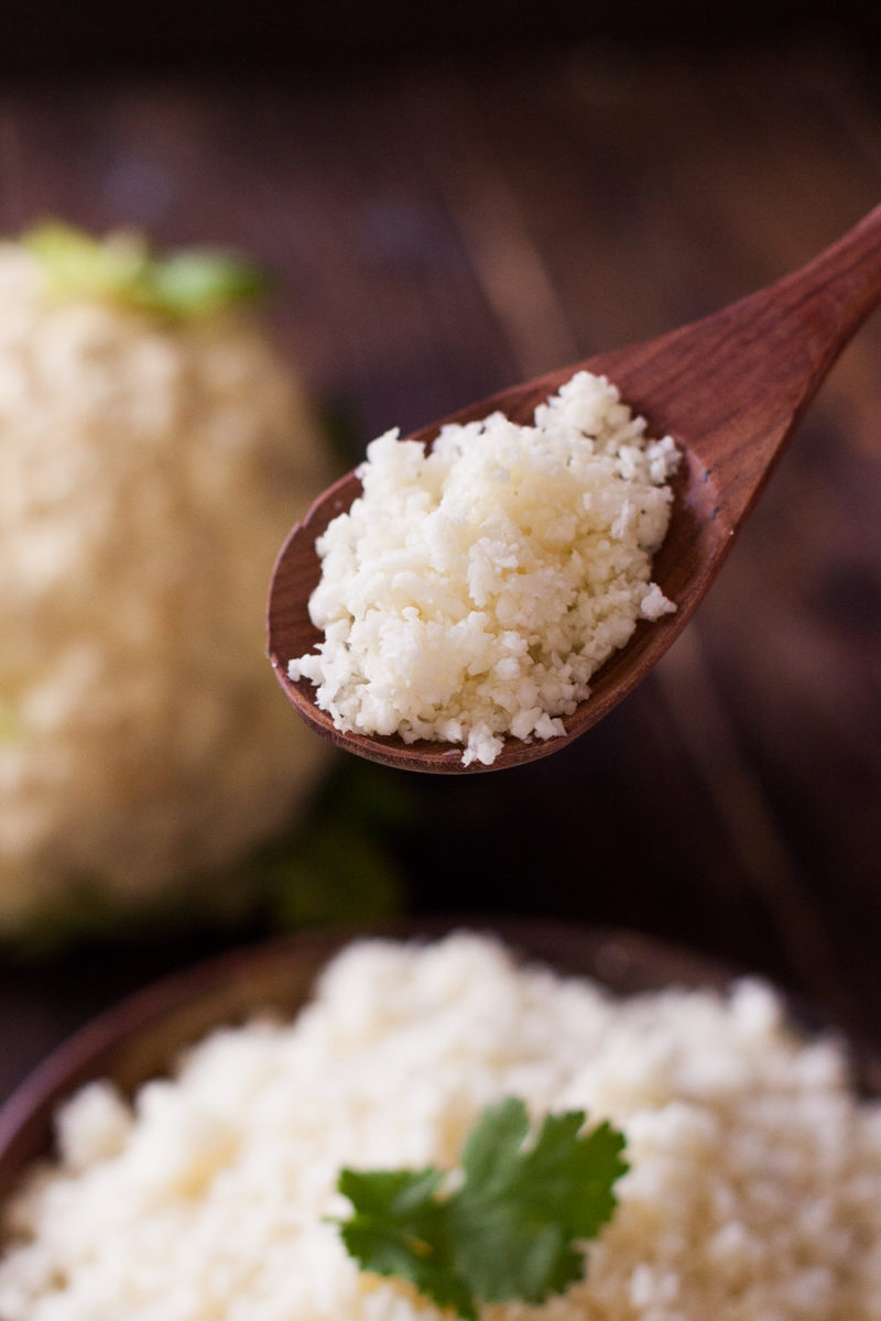 spoonful of cauliflower rice
