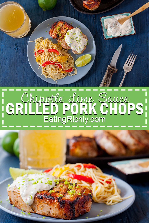 Chipotle Lime Sauce Grilled Pork Chops