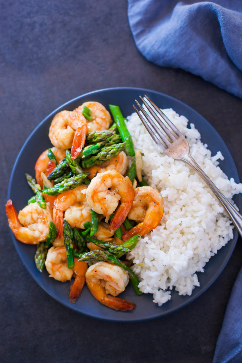 Shrimp and Asparagus Stir Fry in Under 30 Minutes! - Eating Richly Recipe