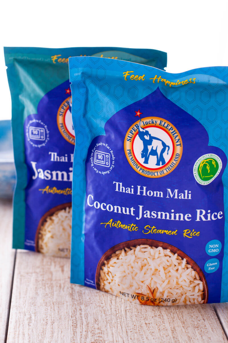 Microwave rice pouches for an easy rice bowl recipe