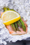 Salmon Asparagus and Lemon in Foil