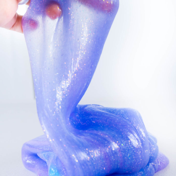 Mess Free Glitter Slime Recipe that's Safe for Kids
