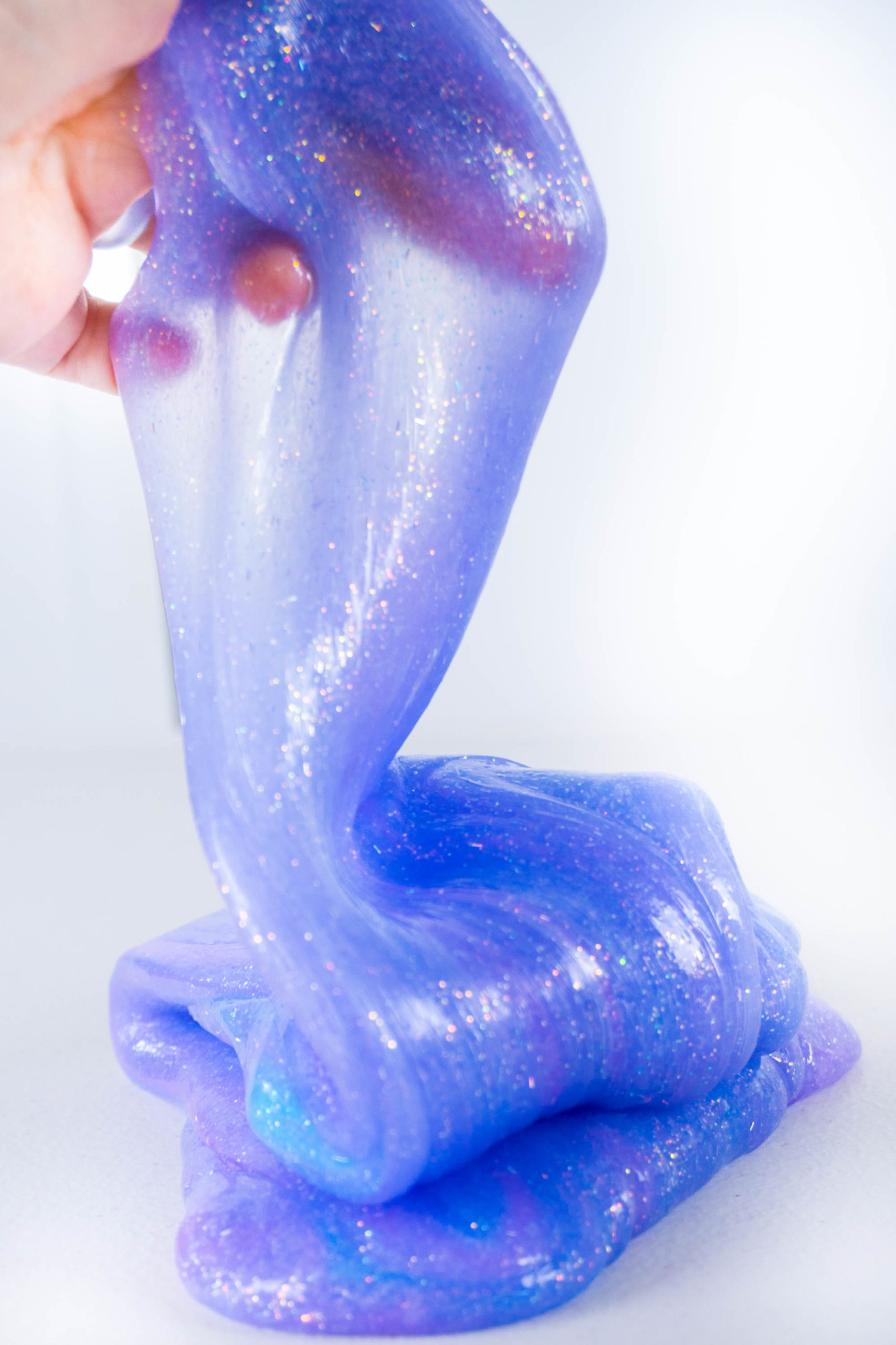 Glitter Glue Slime Just Two Ingredients with Easy Clean Up