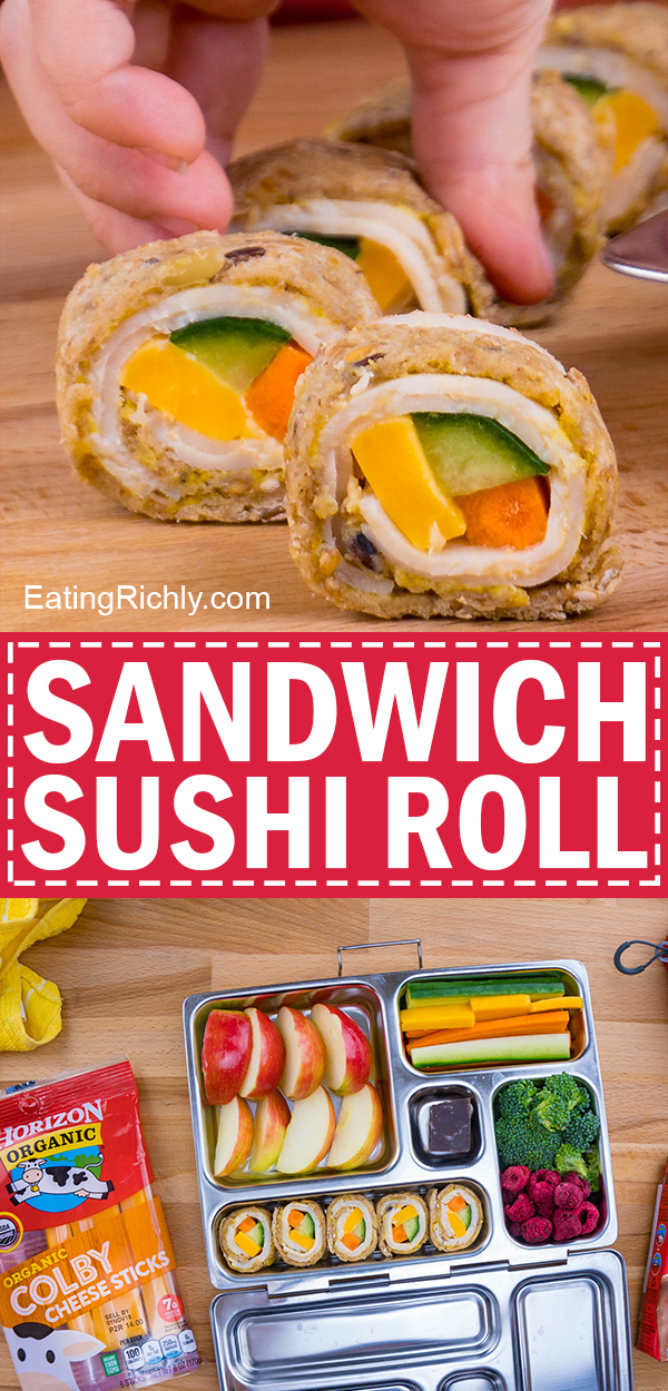 School Lunch Sandwich Sushi Roll
