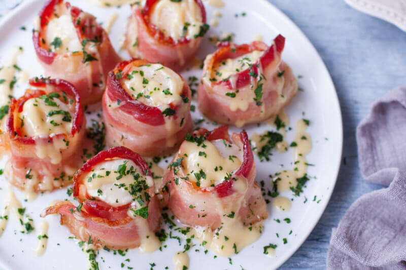 Bacon Wrapped Scallops Baked Appetizer Recipe Low Carb