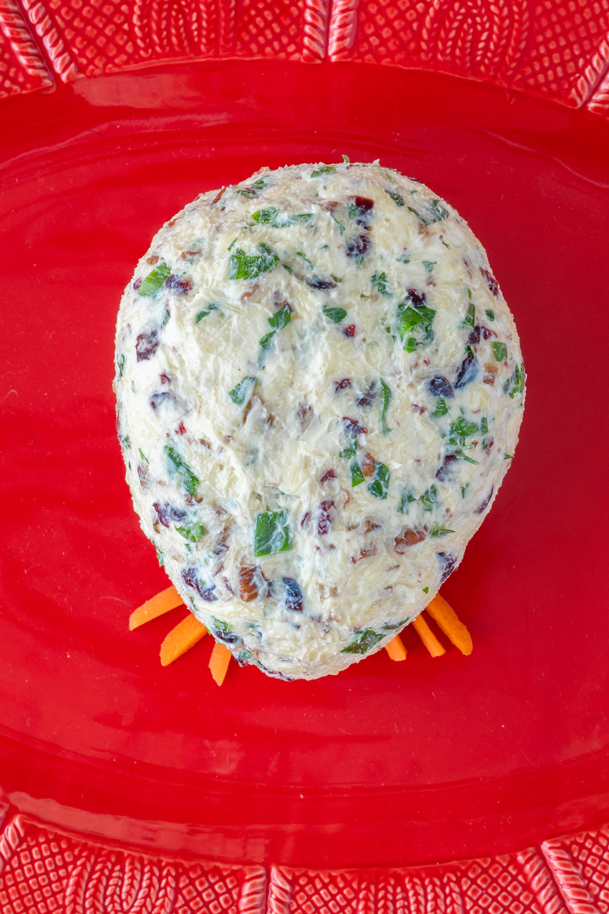 Building the Body of a Turkey Cheese Ball