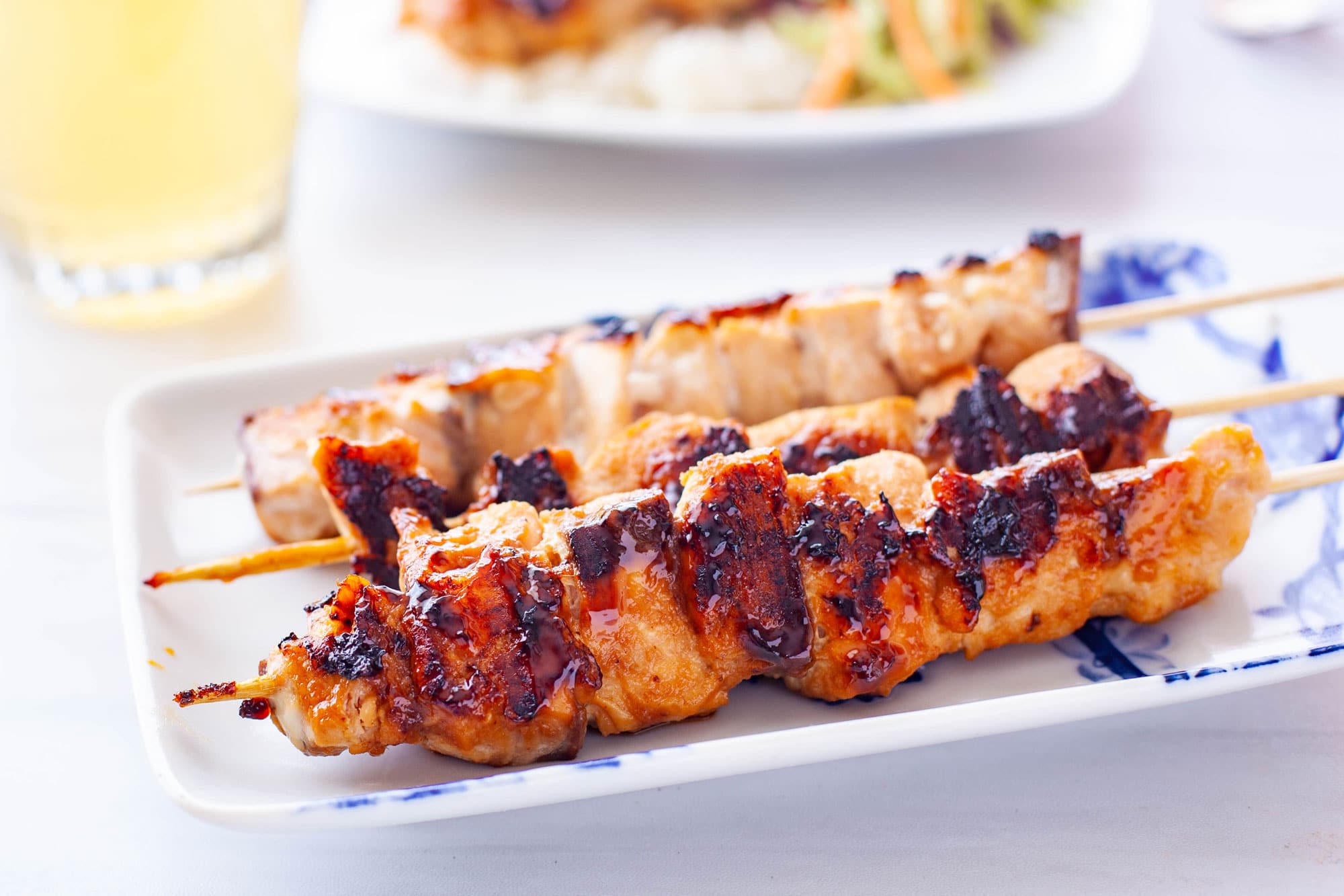 Grilled Teriyaki Salmon Skewers in 15 minutes! Eating Richly