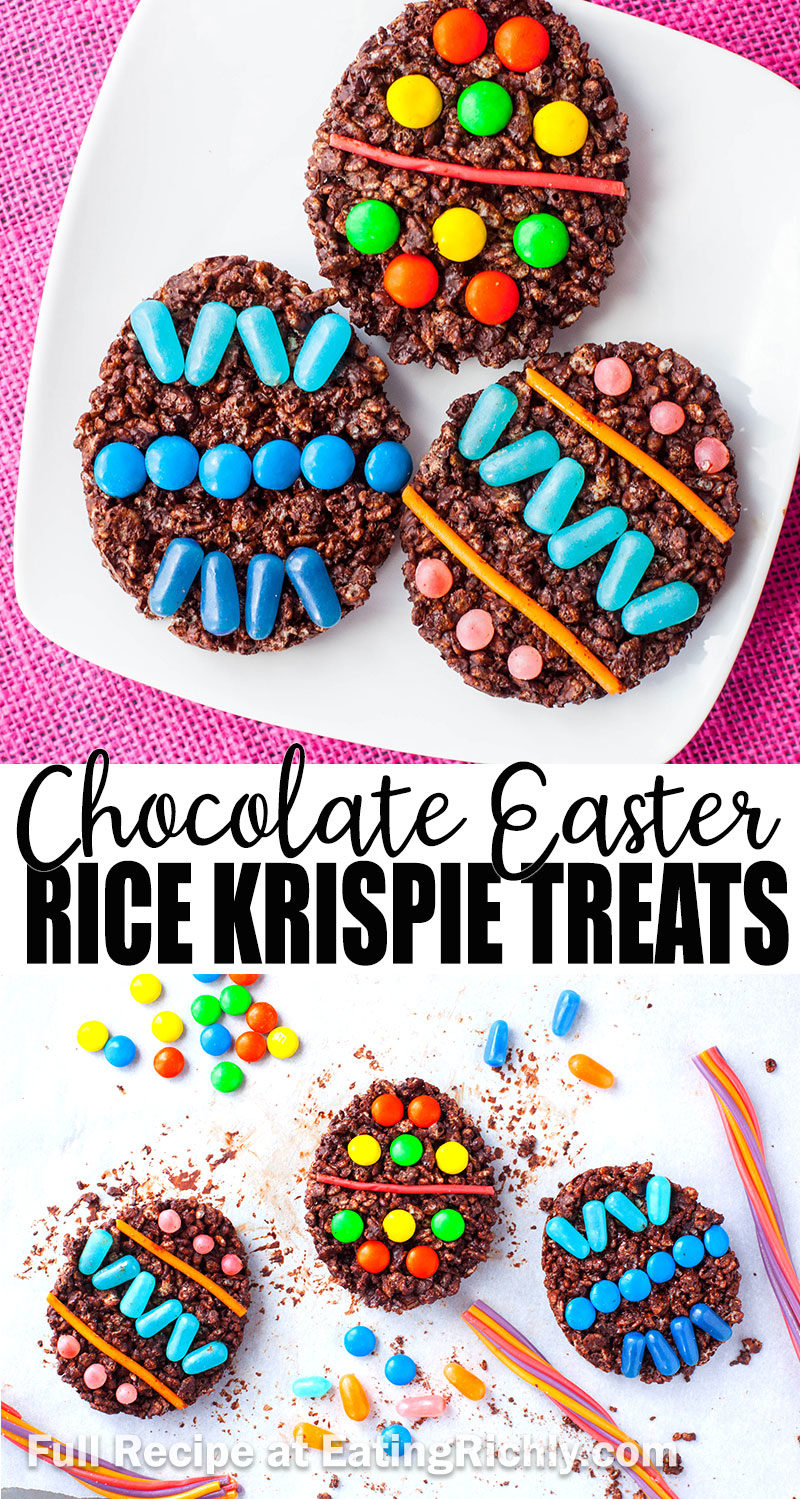 Easter Rice Krispie Treats with Chocolate