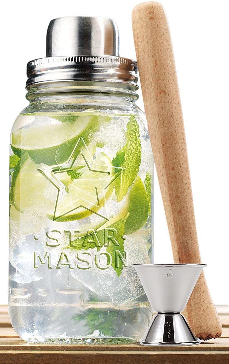 Mason Jar Cocktail Shaker set