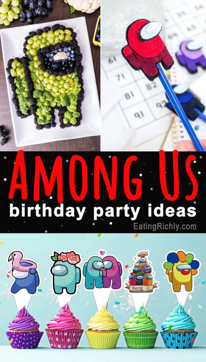 Among Us Birthday Party Ideas with DIY Impostor Fruit & Veggie Tray!